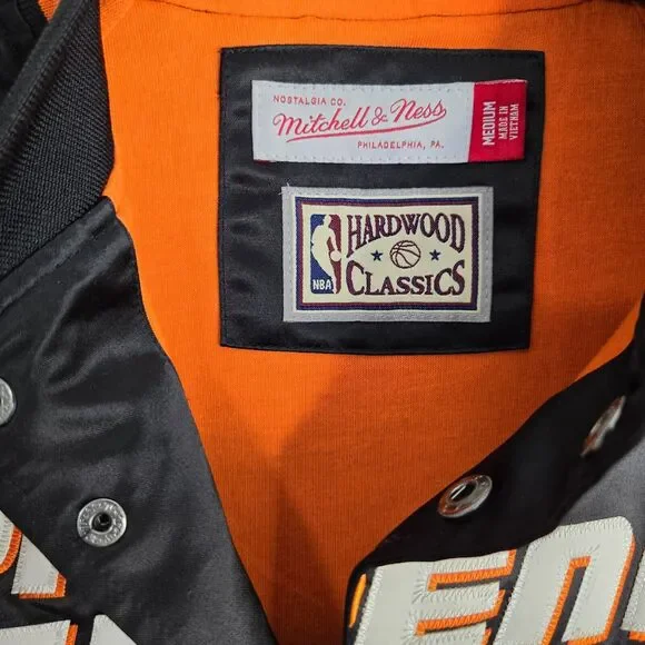 Mitchell & Ness Black NBA HWC Phoenix Suns Basketball Men's Bomber Jacket Size M - Picture 7 of 10